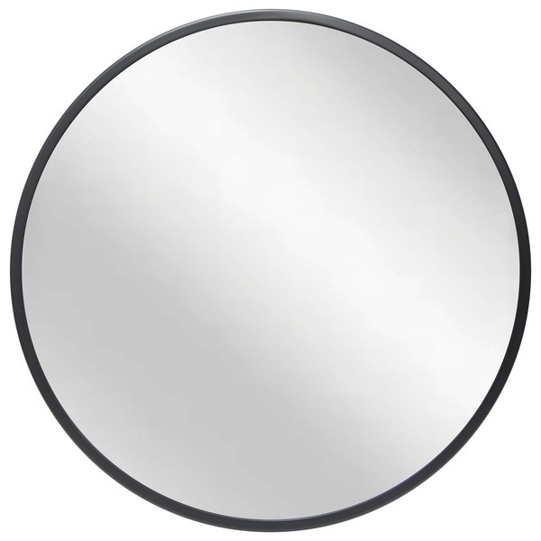 Infinity Instruments Adara - 24” Matte Black Wall Mirror 20227BK-24